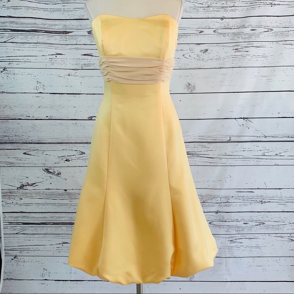 Sunshine Champaign Alfred Angelo bridesmaid dress